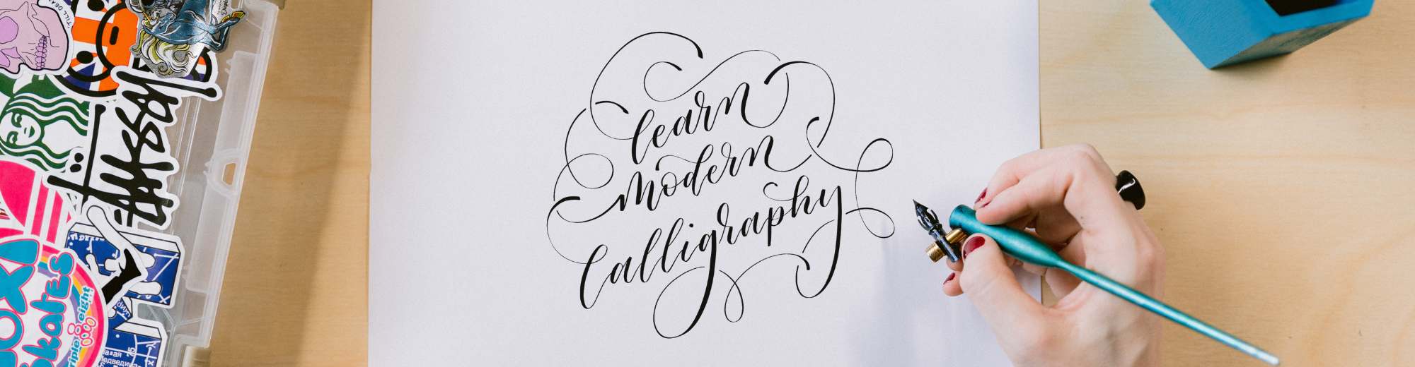 dani Brushfield-Smith Rogue Letters writes learn modern calligraphy in black ink