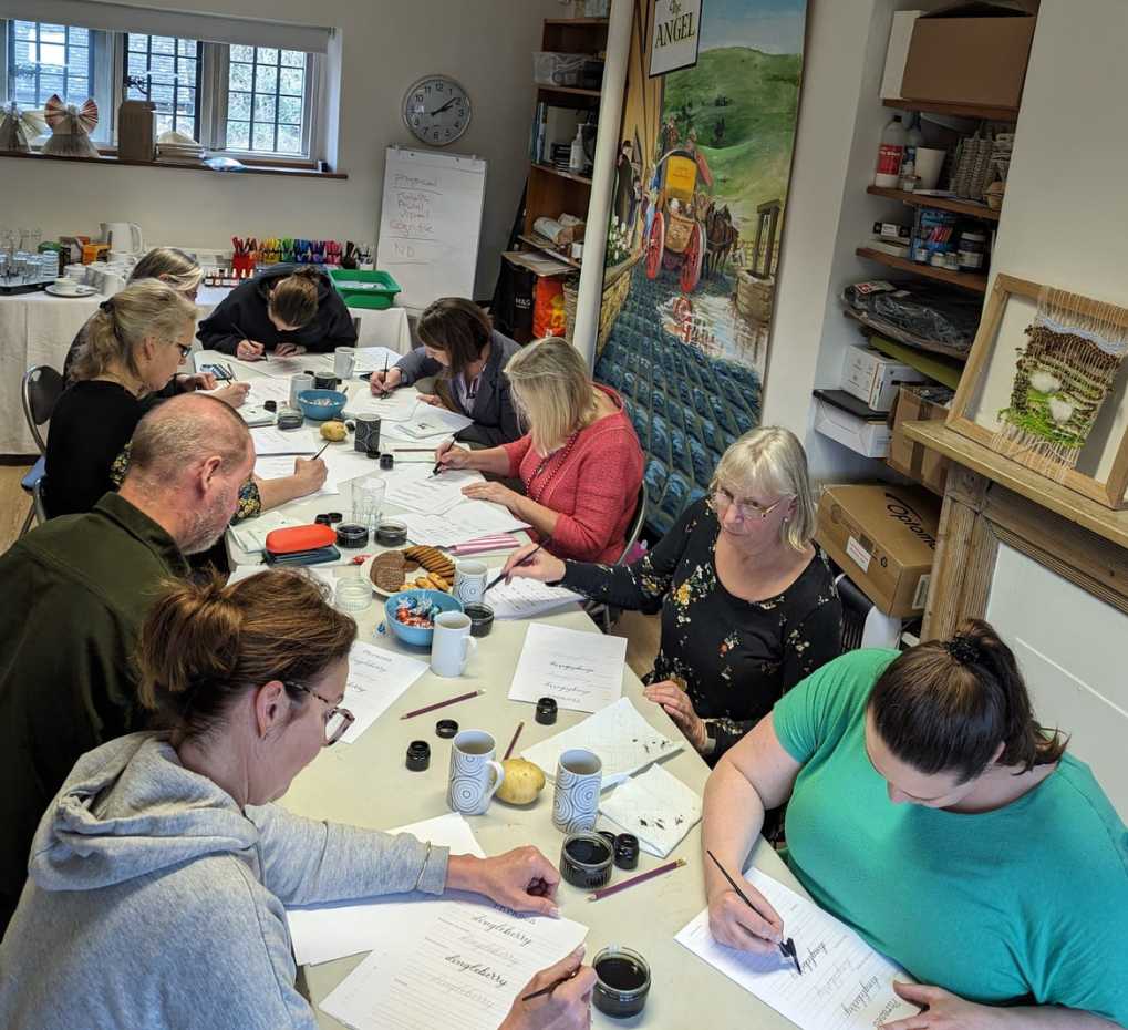 modern calligraphy workshop cotswolds broadway museum