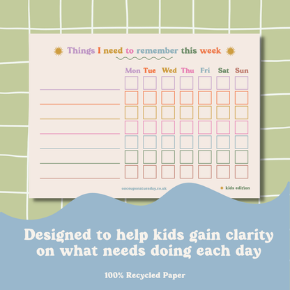 Good Tuesday A5 Kids Weekly Planner Pad