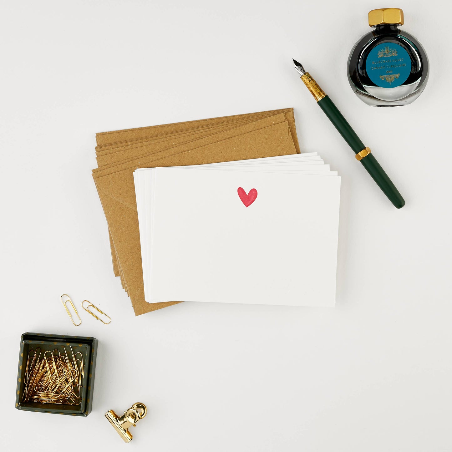 Hunter Paper Co. Heart Letterpress Notecards