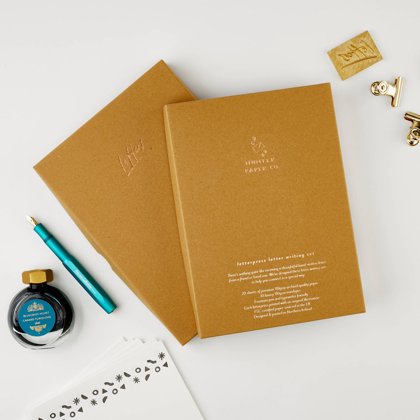 Hunter Paper Co. Gold Foil Constellations Letter Writing Set