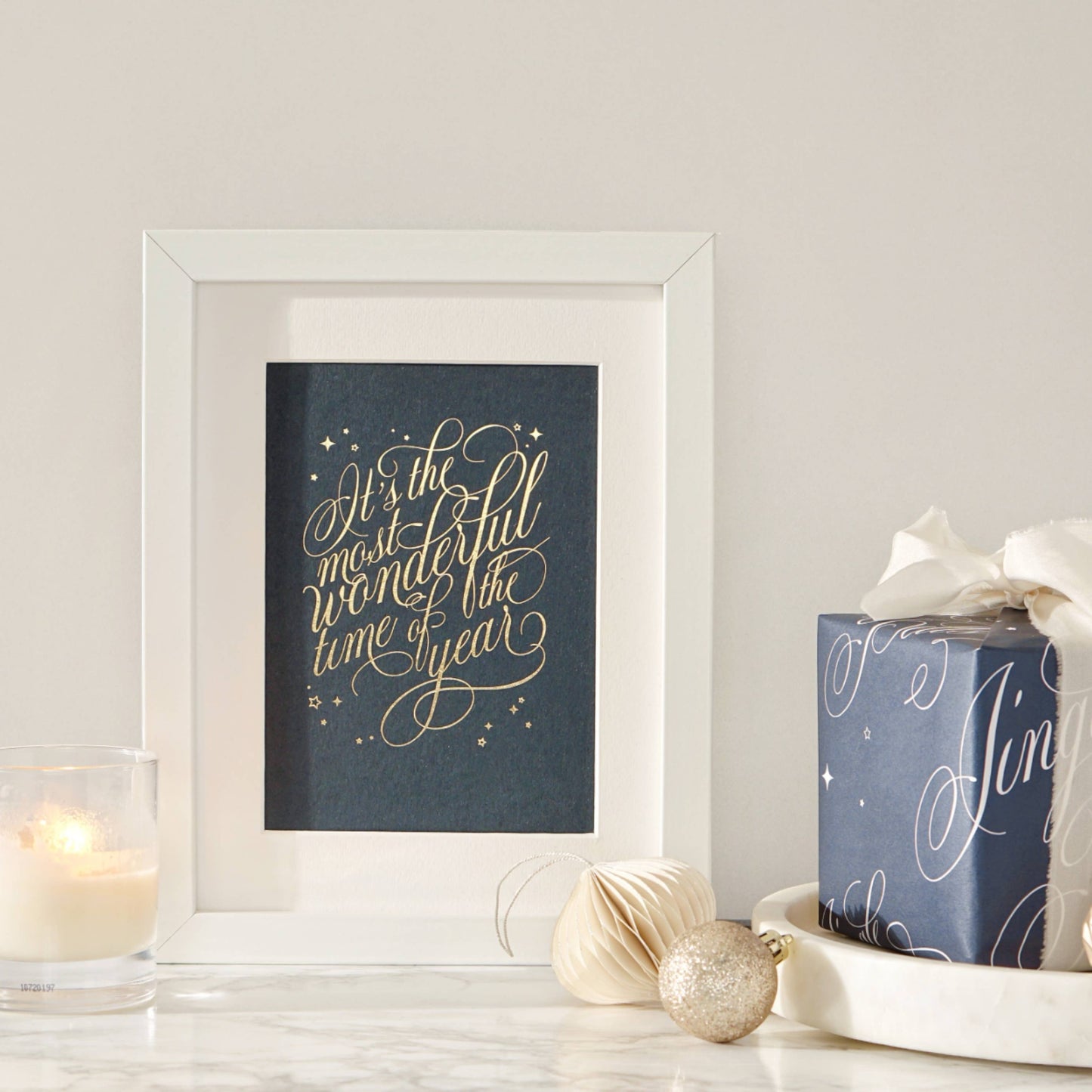 Jennifer Tune Gold Christmas Print