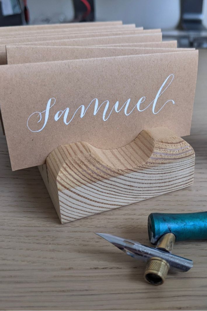 place cards calligraphy pointed pen