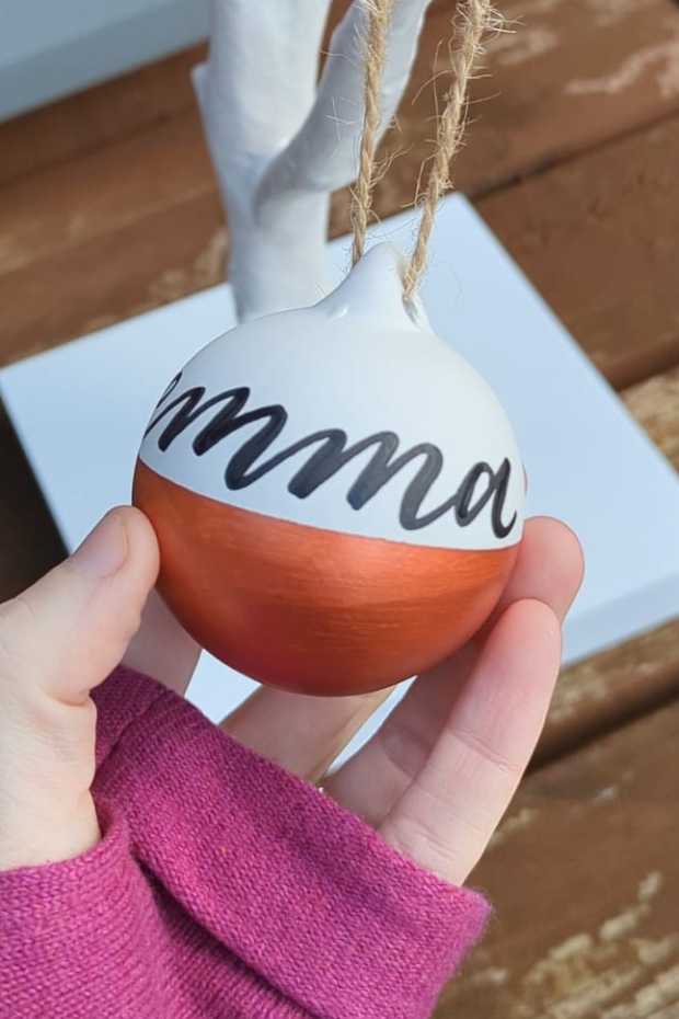 personalised christmas bauble
