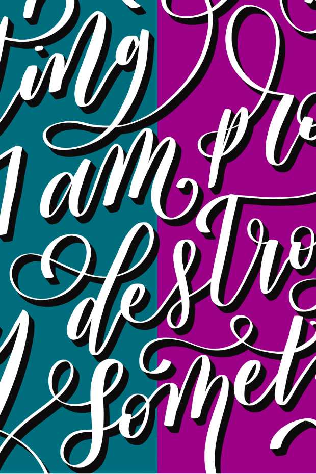 digital calligraphy print design