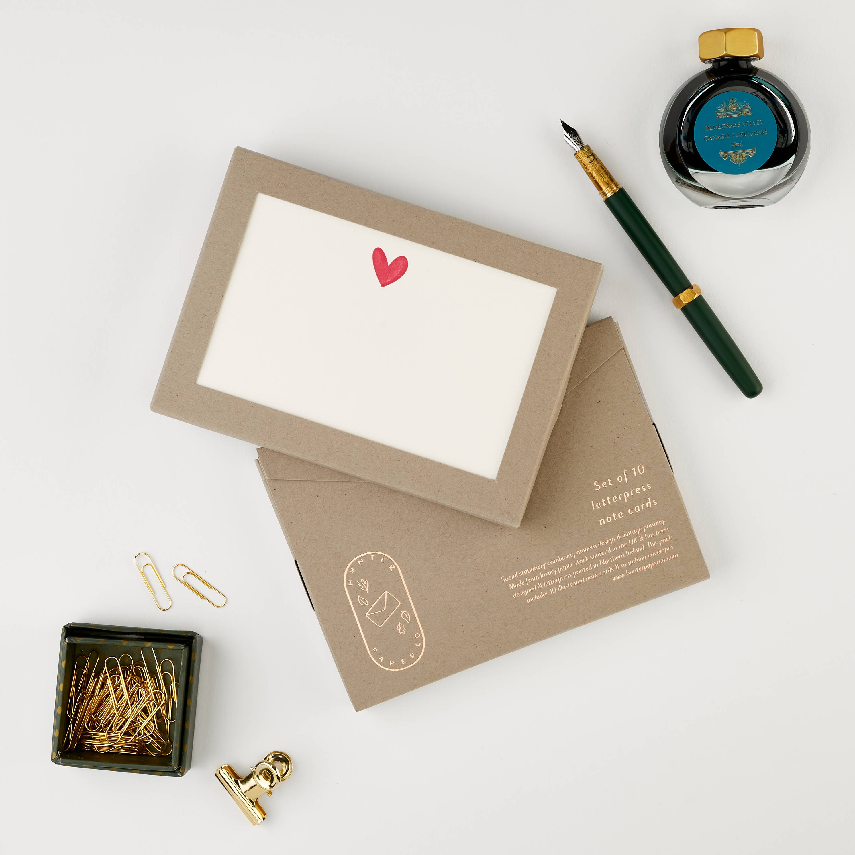 Rogue Letters Hunter Paper Co. Heart Letterpress Notecards – Rogue Letters