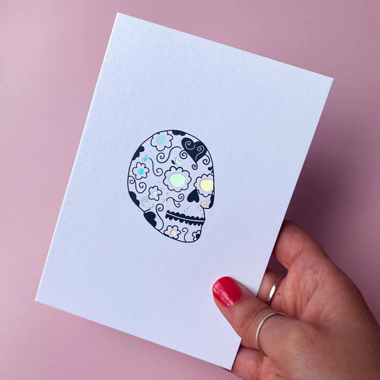 Pretty Post Sugar Skull Card